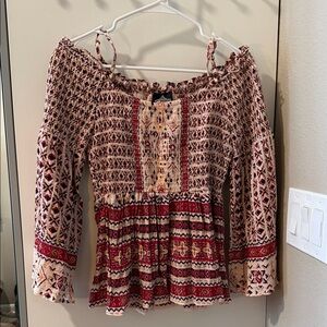 Angie Bohemian Off-Shoulder Top - great for Rodeo and spring
